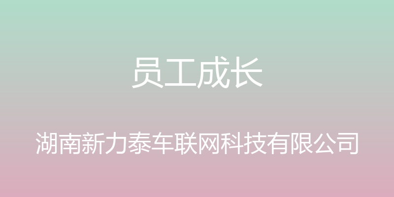 员工成长 - 湖南新力泰车联网科技有限公司